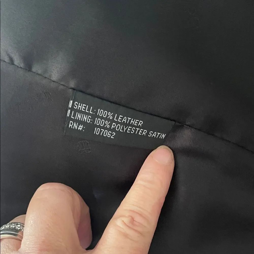 Kaspar Black Leather Jacket - Picture 8 of 9